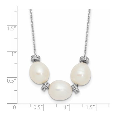 Sterling Silver Freshwater Cultured Pearl Necklace – view 6