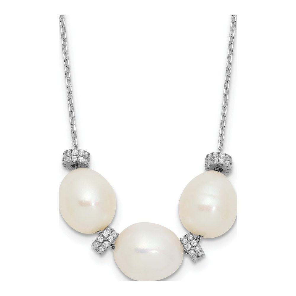 Sterling Silver Freshwater Cultured Pearl Necklace