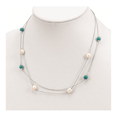 Sterling Silver Freshwater Cultured Pearl Necklace – view 3