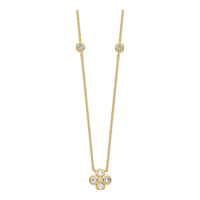 Gold-Plated Sterling Silver CZ Necklace – view 3