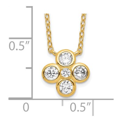 Gold-Plated Sterling Silver CZ Necklace – view 4