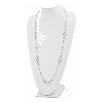 Sterling Silver Ovals Discs Necklace – view 3