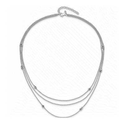 Sterling Silver Love Knot Multi-Strand Pendant Necklace – view 4