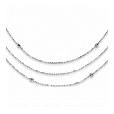 Sterling Silver Love Knot Multi-Strand Pendant Necklace