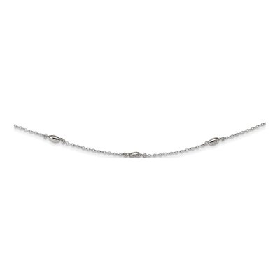 Sterling Silver Diamond-Cut Choker Necklace