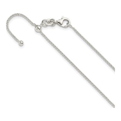 Sterling Silver 1.5mm Box Round Rolo Chain