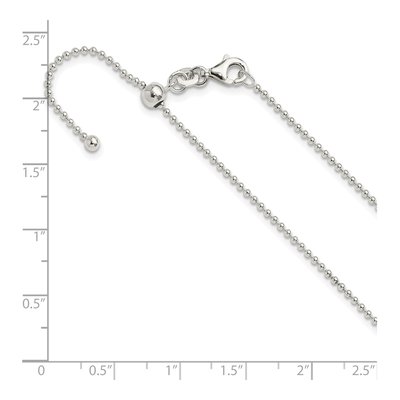 Sterling Silver 1.75mm Beaded Chain – view 6