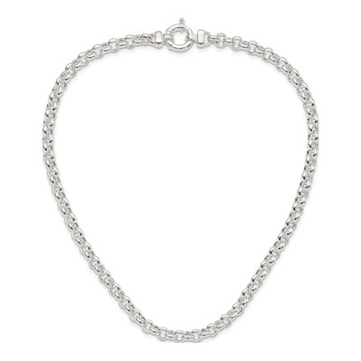 Sterling Silver 6.75mm Fancy Rolo Chain – view 4