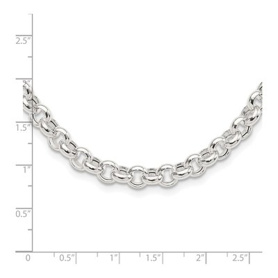 Sterling Silver 6.75mm Fancy Rolo Chain – view 5