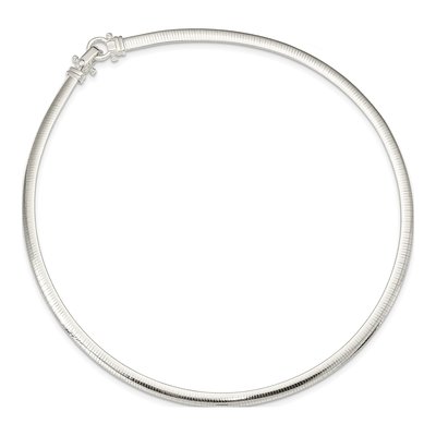 Sterling Silver Cubetto Omega Necklace – view 3