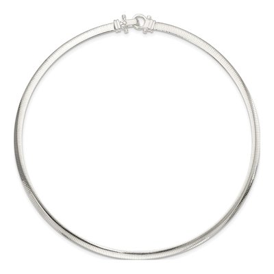 Sterling Silver Cubetto Omega Necklace – view 5