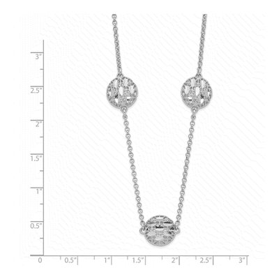 Sterling Silver Diamond-Cut Mesh Necklace – view 2