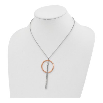 Rose Gold-Plated Sterling Silver Rolo Necklace – view 2