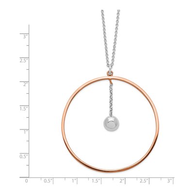 Rose Gold-Plated Sterling Silver Rolo Necklace – view 3