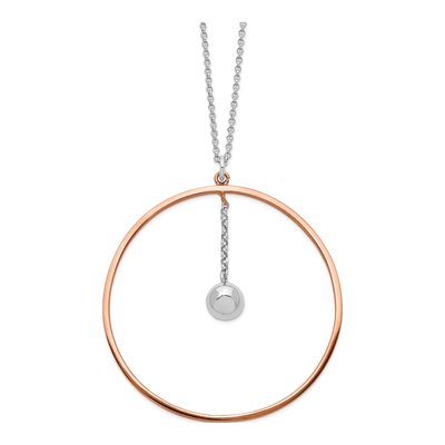 Rose Gold-Plated Sterling Silver Rolo Necklace