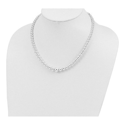 Sterling Silver Beaded Necklace – view 5