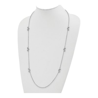 Sterling Silver Beaded Necklace – view 3