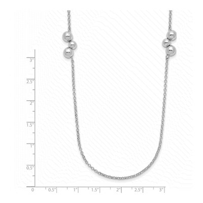Sterling Silver Beaded Necklace – view 4