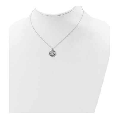 Sterling Silver I Love You Mom CZ Heart Pendant Necklace – view 5