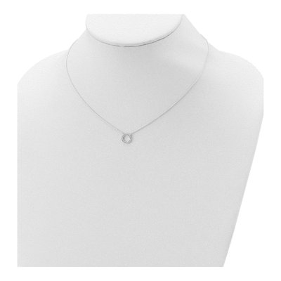 Sterling Silver CZ Circle Necklace – view 5