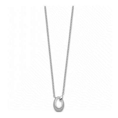 Sterling Silver CZ Circle Necklace – view 3