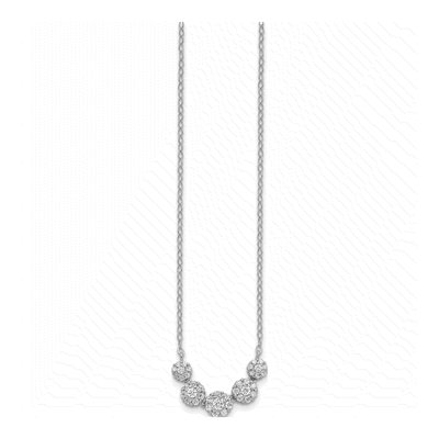 Sterling Silver CZ Circles Necklace – view 3