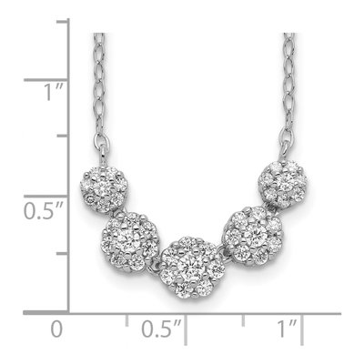 Sterling Silver CZ Circles Necklace – view 4