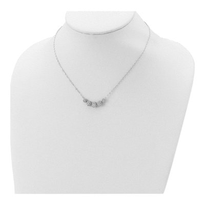 Sterling Silver CZ Circles Necklace – view 5