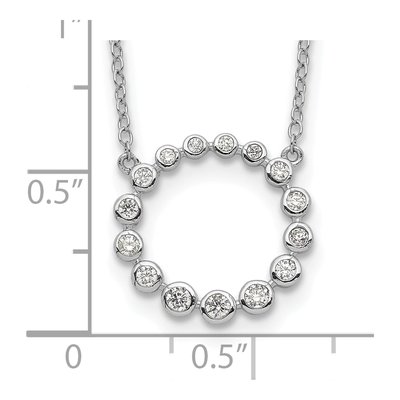 Sterling Silver CZ Circle Necklace – view 4