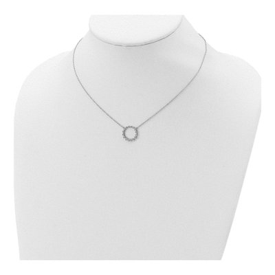 Sterling Silver CZ Circle Necklace – view 5