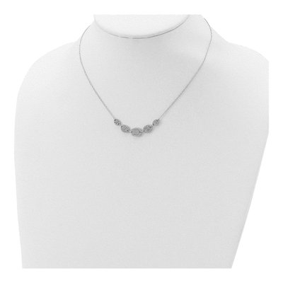 Sterling Silver CZ Oval Necklace – view 5