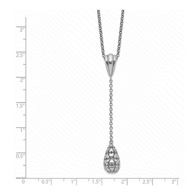 Sterling Silver Hearts Dangle Necklace – view 2