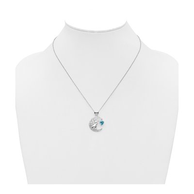 Sterling Silver Cat Moon CZ Pendant Necklace – view 5