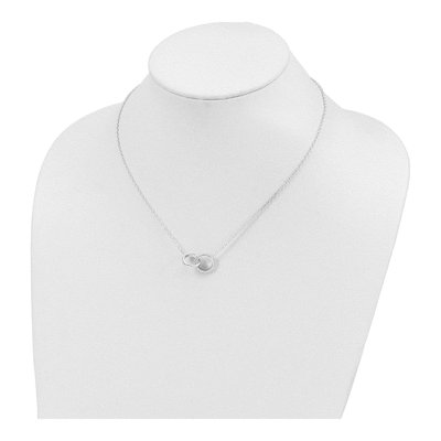 Sterling Silver 2-Rings Pendant Necklace – view 5