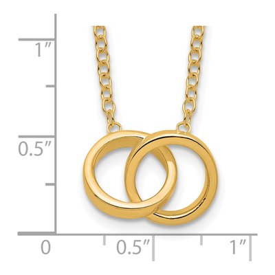 Gold-Plated Sterling Silver 2-Rings Pendant Necklace – view 4