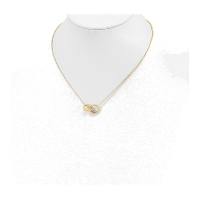 Gold-Plated Sterling Silver Two-Rings Pendant Necklace – view 3