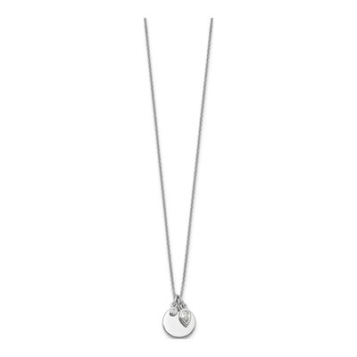 Sterling Silver CZ Pendant Necklace – view 3