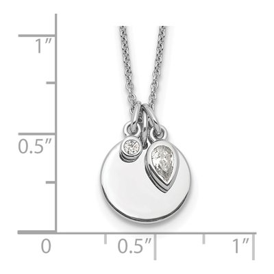 Sterling Silver CZ Pendant Necklace – view 4