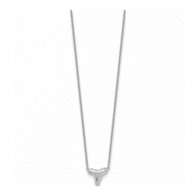 Sterling Silver Shark Tooth Pendant Necklace – view 3