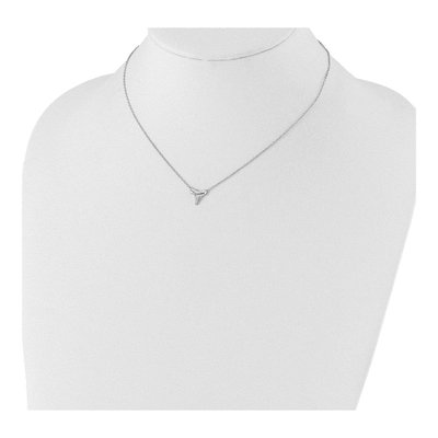 Sterling Silver Shark Tooth Pendant Necklace – view 5