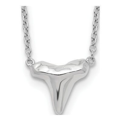 Sterling Silver Shark Tooth Pendant Necklace