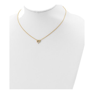 Gold-Plated Sterling Silver CZ Storm Cloud Pendant Necklace – view 5