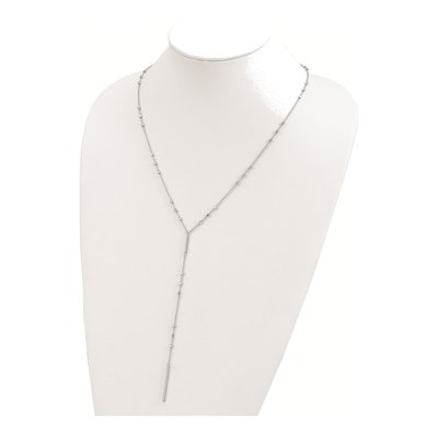Sterling Silver Beaded Bar Y-Necklace – view 4