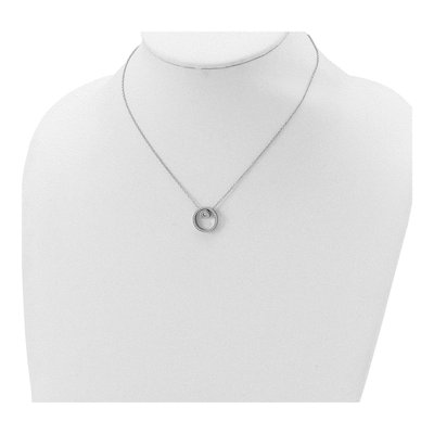 Sterling Silver CZ Circle Necklace – view 5