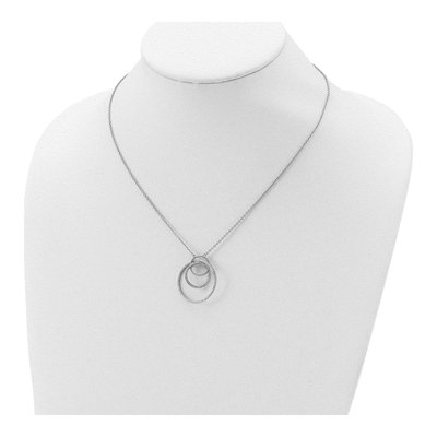 Sterling Silver CZ Loop Circles Pendant Necklace – view 5