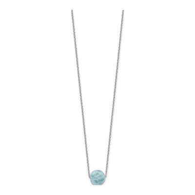 Sterling Silver Larimar Pendant Necklace – view 3