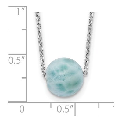 Sterling Silver Larimar Pendant Necklace – view 4