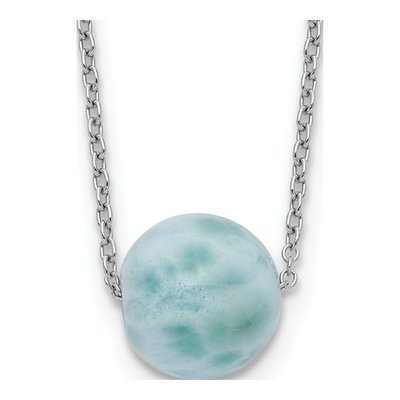 Sterling Silver Larimar Pendant Necklace
