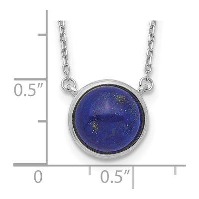 Sterling Silver Lapis Cabochon Necklace – view 4