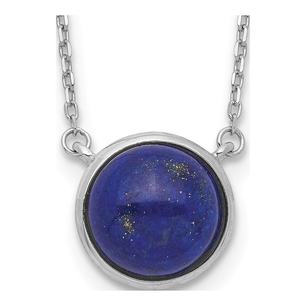 Sterling Silver Lapis Cabochon Necklace